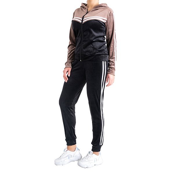 Trening de dama negru și maro cu dungi - Îmbrăcăminte