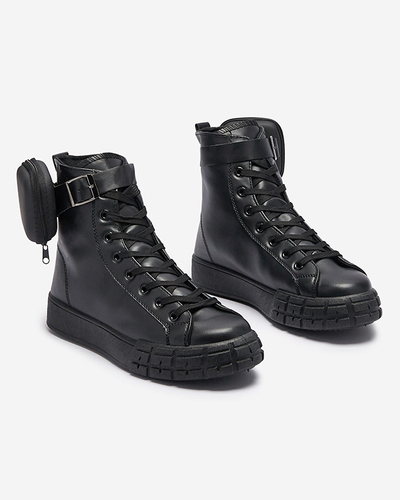 Pantofi sport de damă negri cu husă Efiffe- Footwear