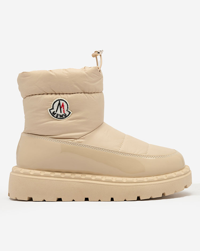 Royalfashion Cizme de zăpadă slip-on pentru femei de culoare bej Ireda