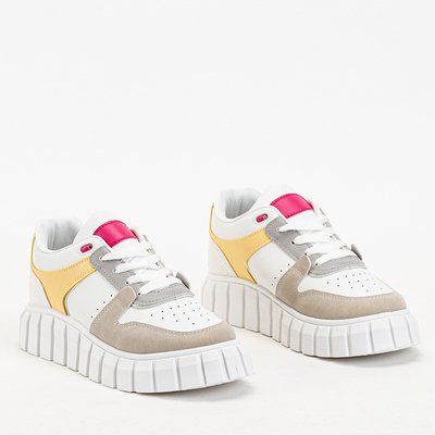 Pantofi sport dama Nortelo bej si alb - Incaltaminte