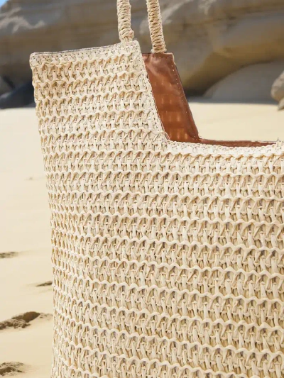 Royalfashion Geantă de paie mare pentru femei vară
