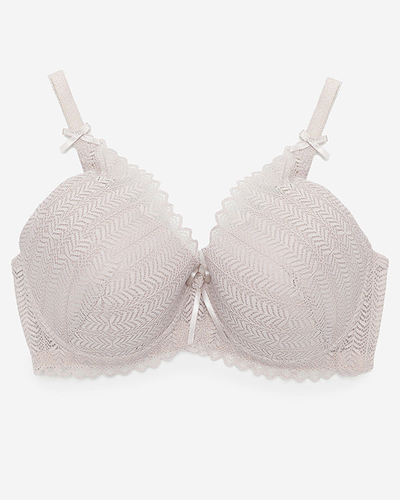 Sutien de damă bej din dantelă - Lenjerie intimă