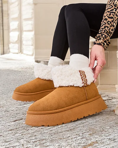 Ghete de zăpadă pentru femei Royalfashion cu blană Rovvoy