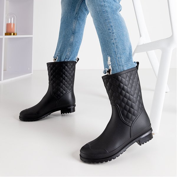 Cămăși de dama negre la mijlocul gambei Karine - Încălțăminte