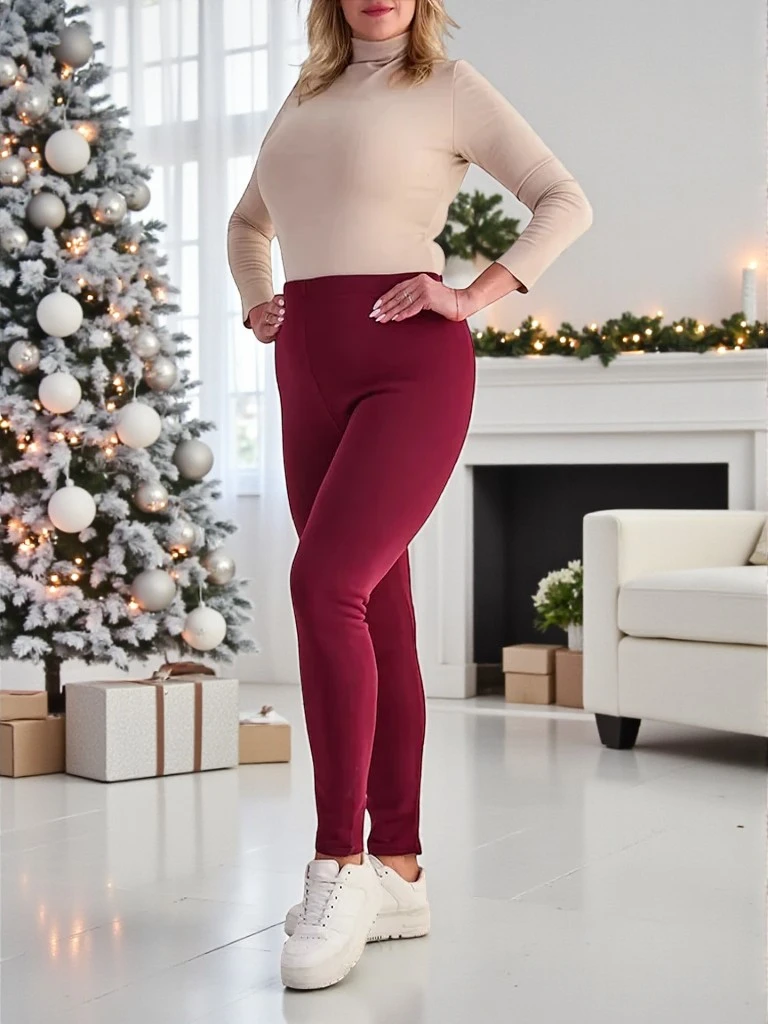 Royalfashion Pantaloni treggings izolați pentru femei PLUS SIZE