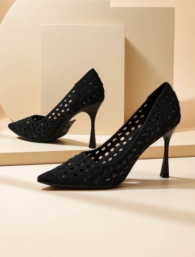 Royalfashion Stiletto-uri perforate pentru femei Ecatte