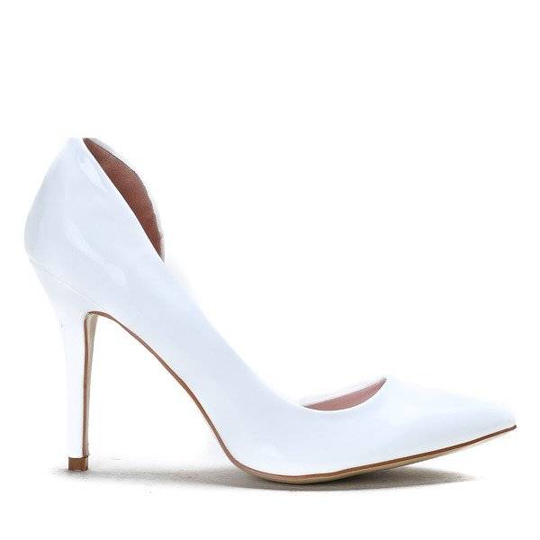 OUTLET Tocuri înalte albe cu tăietură Musa - Încălțăminte