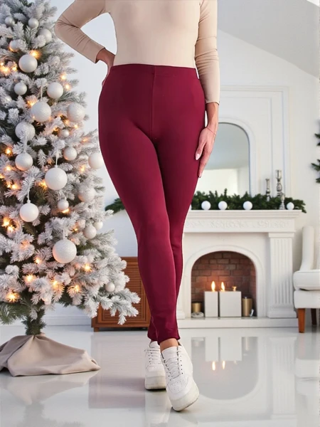 Royalfashion Pantaloni treggings izolați pentru femei PLUS SIZE