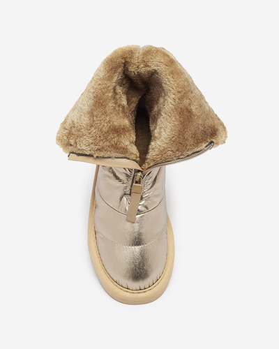 Pantofi de damă roz-auriu a'la cizme de zăpadă Tirigga- Footwear