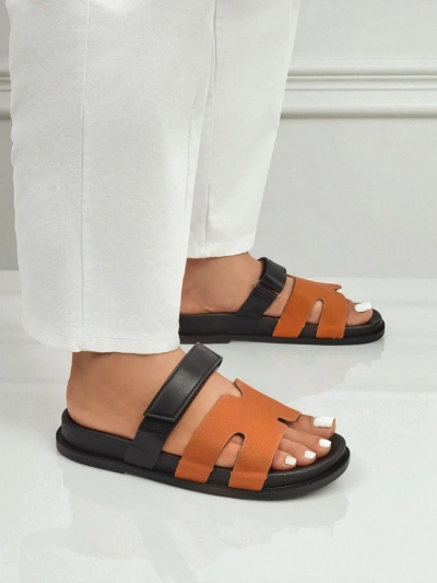 Royalfashion Sandale slip-on pentru femei din piele ecologică FlexiComfi