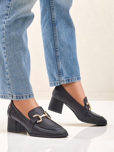 Mocasini Royalfashion pentru femei cu toc jos Kamelia