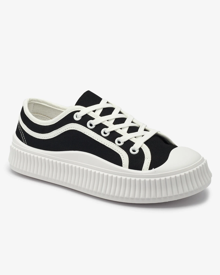 Royalfashion Adidași casual pentru femei de culoare neagră Lerianna