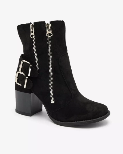 Royalfashion Cizme negre de damă cu ornament Feirrgo