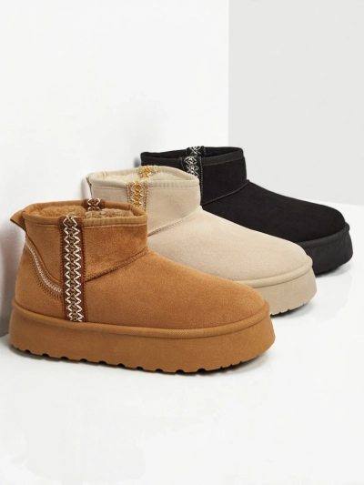 Botine scurte de damă tip snowboots Pravel