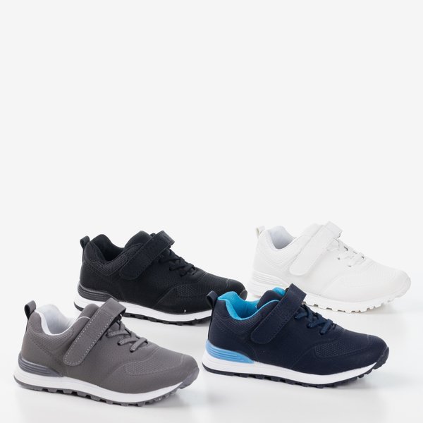 OUTLET Încălțăminte albă pentru copii din piele ecologică mată Craizy - Încălțăminte