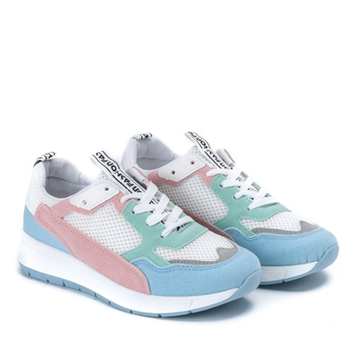 Białe buty sportowe z kolorowymi wstawkami Martien - Obuwie