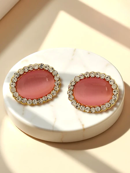 Royalfashion Cercei clip-on pentru femei cu cristal și zirconiu cubic