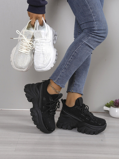 Royalfashion Pantofi sport pentru femei cu strasuri Blysco