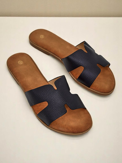 Royalfashion Papuci de damă cu talpă plată Stil casual