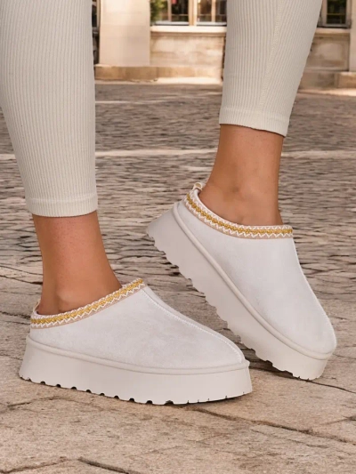 Royalfashion Pantofi scurți stilați ca ghetele de zăpadă pentru femei Flufi