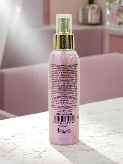 USHAS Summer Spray – Iluminator lichid pentru față și corp Roz