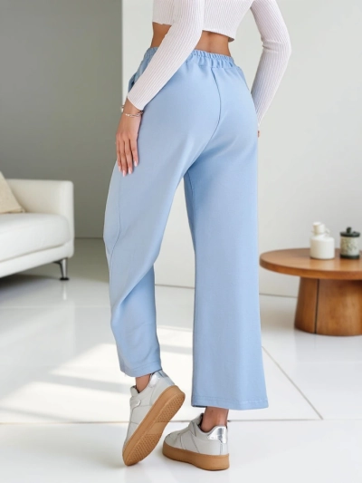 Royalfashion Pantaloni largi din material țesut pentru femei