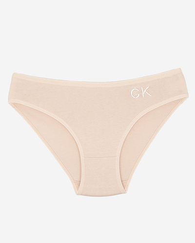 Chiloți, slip de damă din bumbac bej - Lenjerie intimă