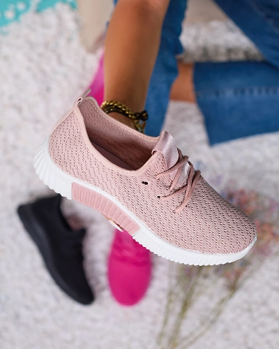 Pantofi sport din material textil pentru femei roz Vobbu- Footwear