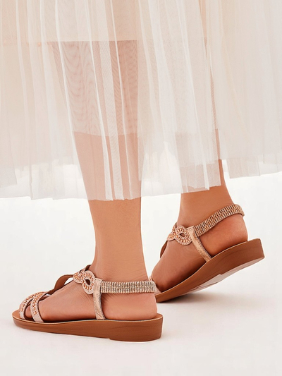 Royalfashion Sandale dama cu barete decorative Lola Grace
