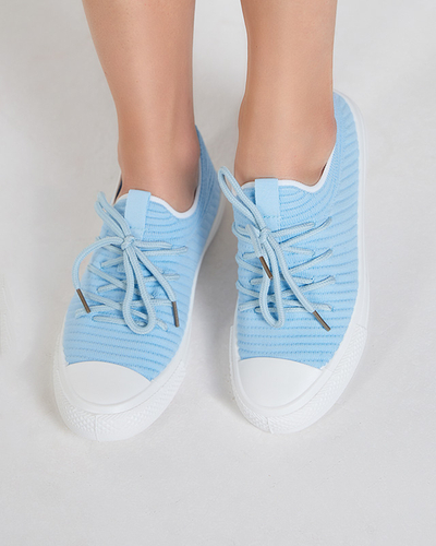 OUTLET Tenisi albastri dama in dungi Manfer- Incaltaminte