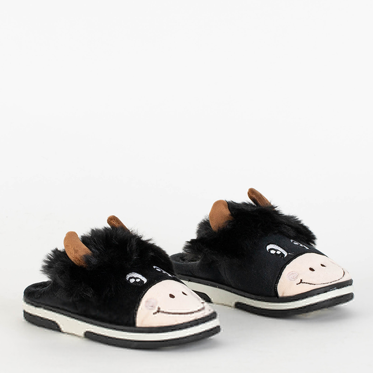 Animmes Black Baby Bull Slappers - Incaltaminte