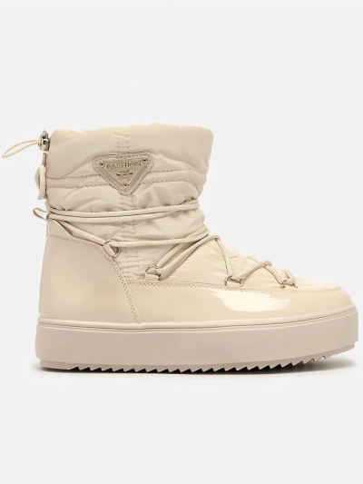 Royalfashion Cizme de damă slip-on a'la cizme de zăpadă în bej Vevnose
