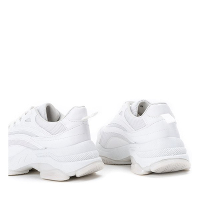 Białe buty sportowe na grubej podeszwie Alabama - Obuwie