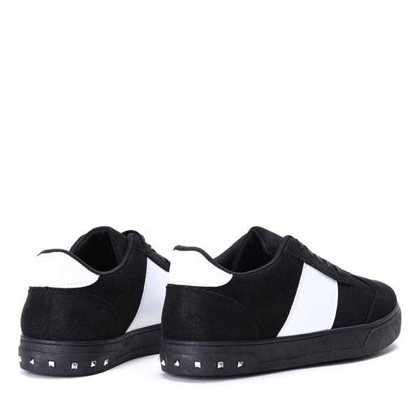 Czarno-białe, klasyczne tenisówki Chana- Obuwie