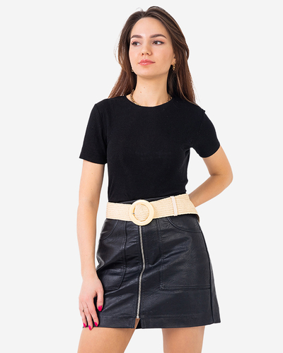 Curea de dama impletita bej - Accesorii