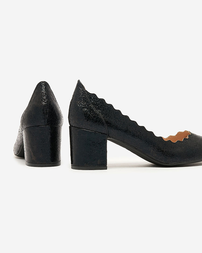 Royalfashion Pantofi stiletto Nynony negri pentru femei