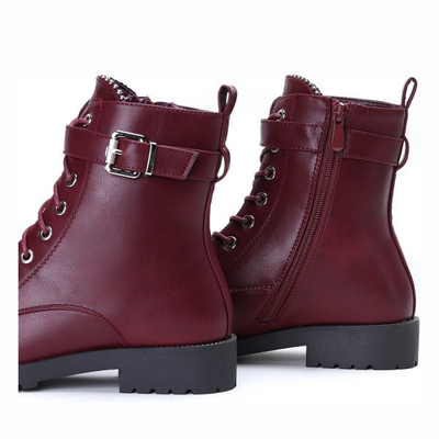 Bordowe workery Spencer - Obuwie