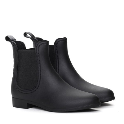 Czarne, matowe kalosze- Obuwie