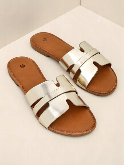 Royalfashion Papuci de damă cu talpă plată Livia Soft