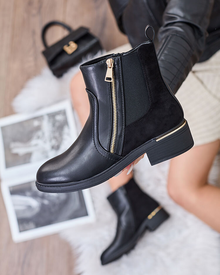 Royalfashion Negru cizme pentru femei a'la sztyblety Olohro