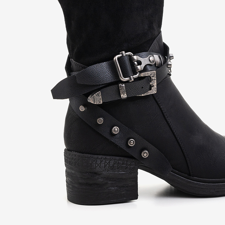 Cizme dama negre peste genunchi Luija- Încălțăminte