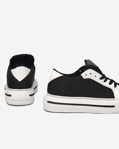 OUTLET Adidași sport damă în alb și negru Smaqo- Încălțăminte