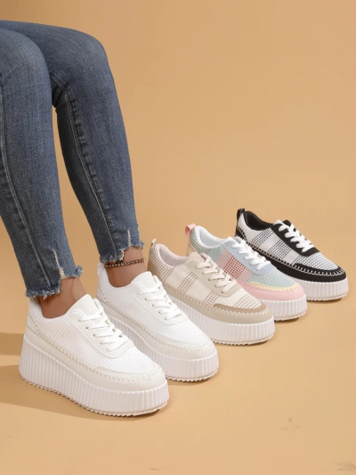 Royalfashion Sneakers platform pentru femei Siserra