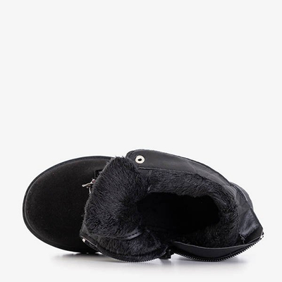 Ghete negre pentru copii cu lanțuri Eliane - Încălțăminte