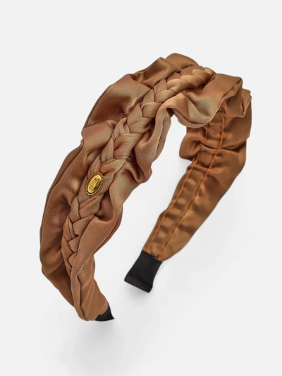 Royalfashion Opaska do w	 os	 w z pleceniem w warkocz i marszczeniami
