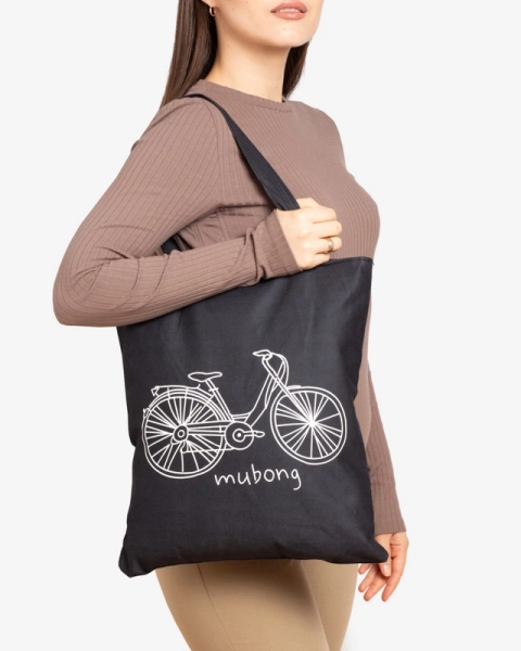 Royalfashion Material sac cu imprimeu alb