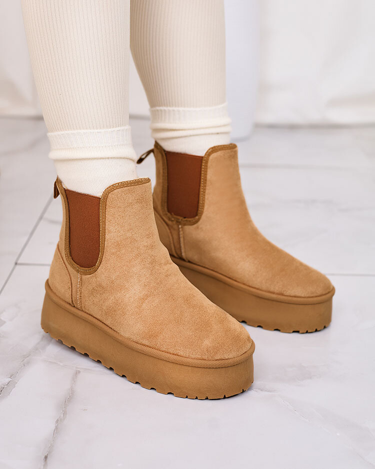 Royalfashion Cizme de zăpadă cu platformă pentru femei maro Stiellsia