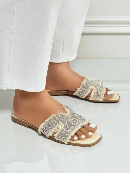 Royalfashion Sandale de damă cu strasuri CrystalEase