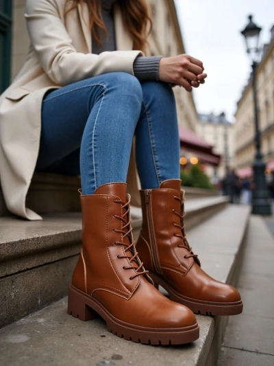 Royalfashion Cizme cu șiret Bumalo pentru femei