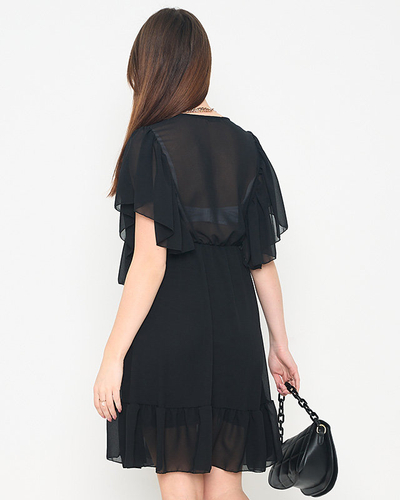 Rochie mini neagră de damă - Îmbrăcăminte